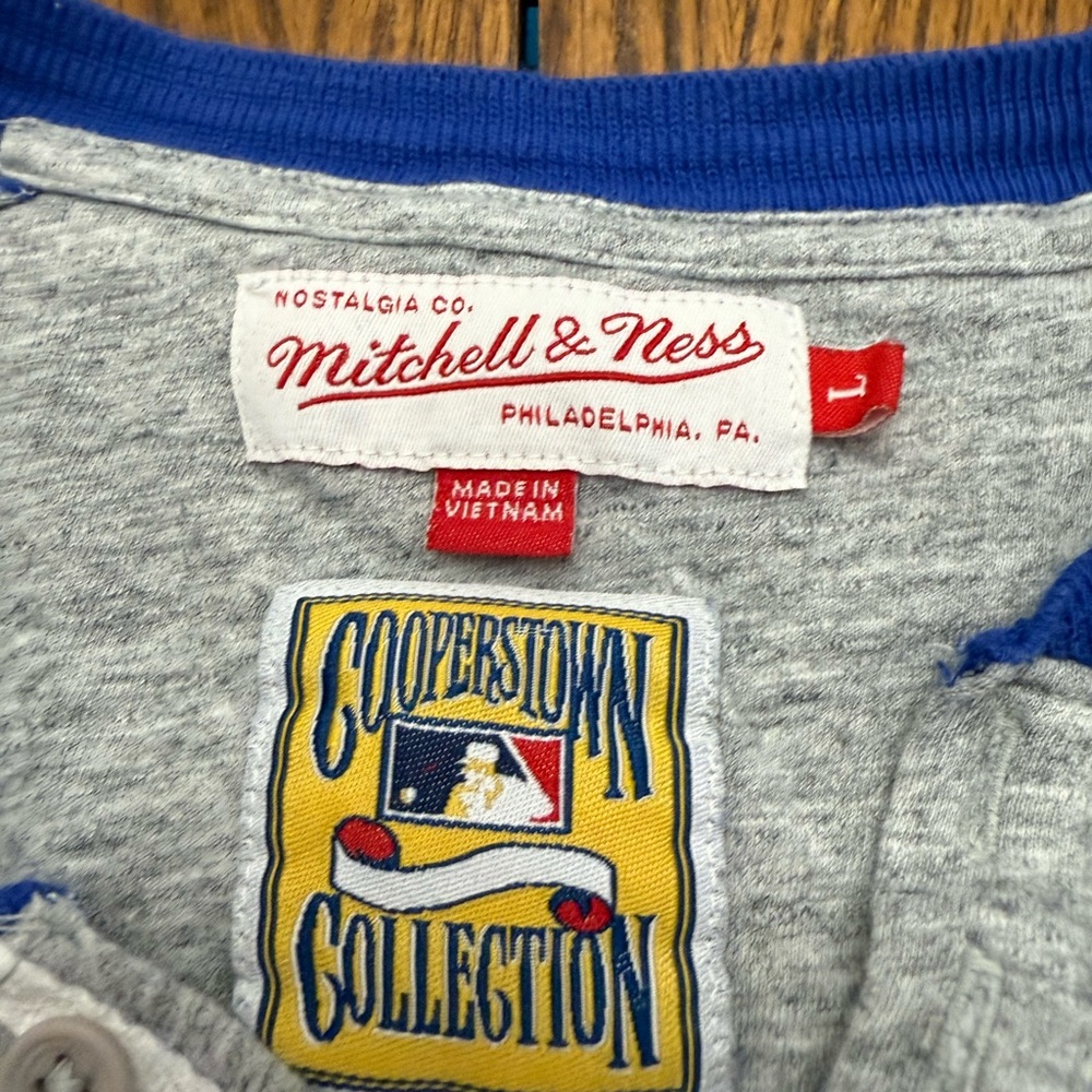Mitchell & Ness KC Royals Blue and Gray Long Sleeve Tee - Picture 2 of 5